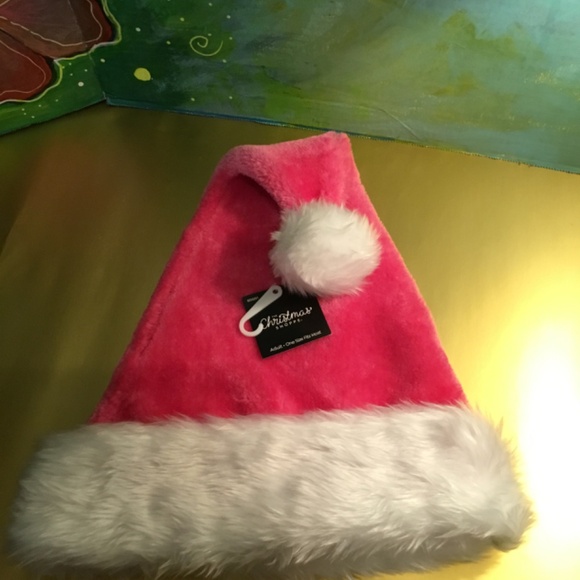 New Hot Pink adult Santa Claus Hat - Picture 3 of 3